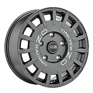 OZ RALLY RACING VAN DARK GRAPHITE SILVER LETTERING 8x18 ET45 5/112/66,6