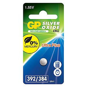 GP Batteri til ur, silveroxid 392F/384/SR41, 1-pak