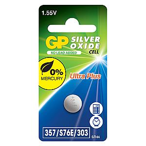 GP Batteri til ur, silveroxid 357F/S76E/303/SR44W/SR...
