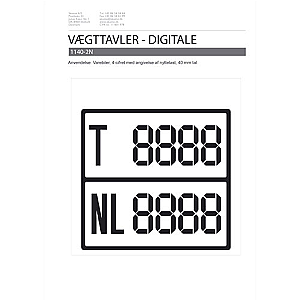 Digital vægttavler m/nytte last sort