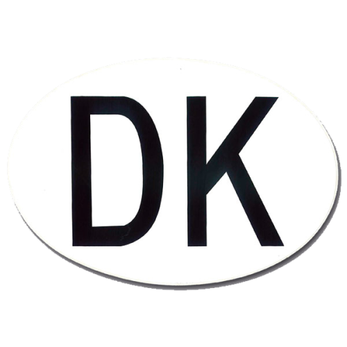 Trykt DK-skilt stort ( 170 x 115 )