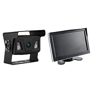 Infrarødt farvebakkamera m. 7" TFT dual-input monitor