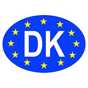 Trykt dk/eu skilt stort