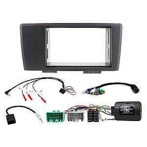 2-DIN komplet radioramme kit til Volvo S60/V70 grå
