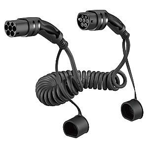 Spiralladekabel Type-2 32A 3-faset 5 Meter
