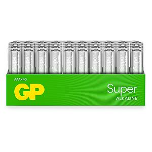 GP Super Alkaline AAA batteri, 24A/LR03, 40-pak